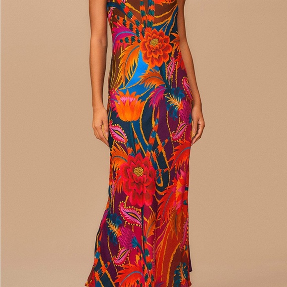 FARM Rio Dresses & Skirts - Vintage Wave Multicolor Lenzing™ Ecovero™ Viscose Maxi Dress